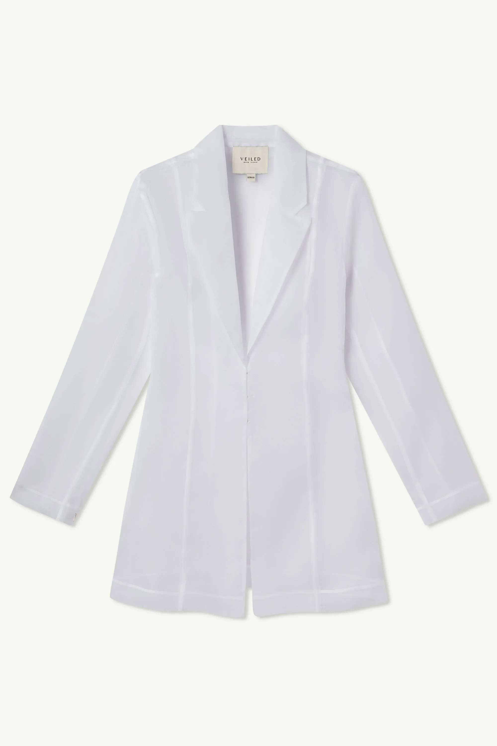 Rayan Organza Two Piece Blazer - White