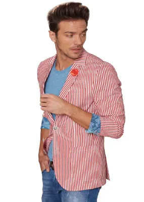 Red Stripe "Miami" Casual Blazer