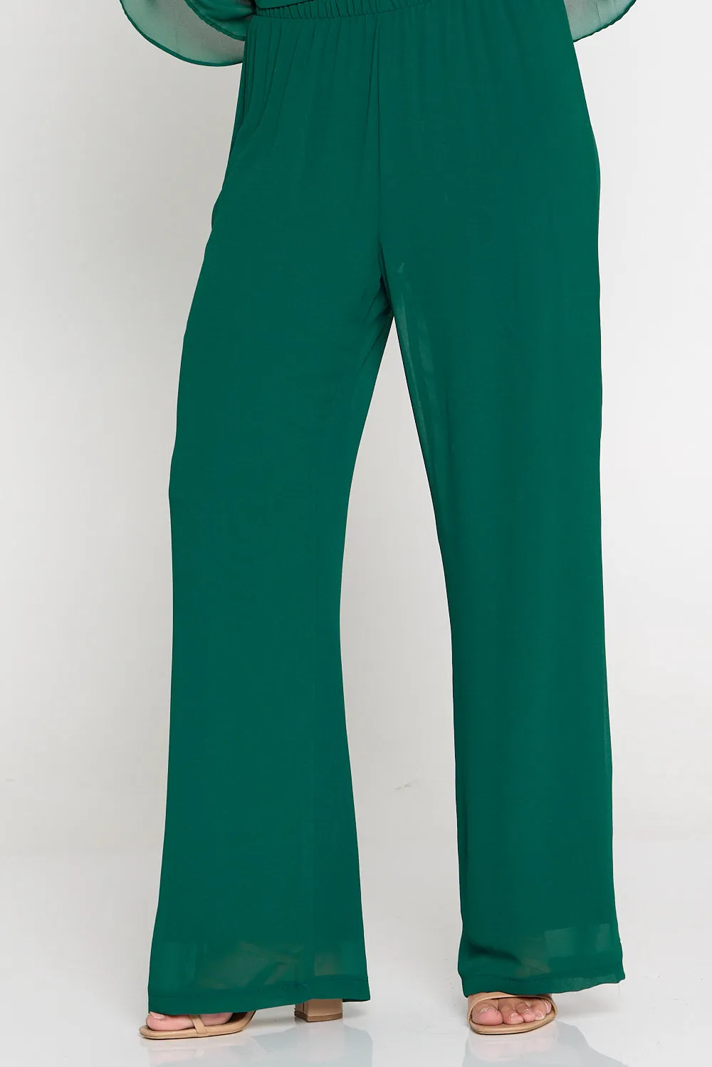 Rendezvous Chiffon Pants - Forest