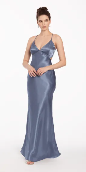 Satin Slip Tie Back Dress