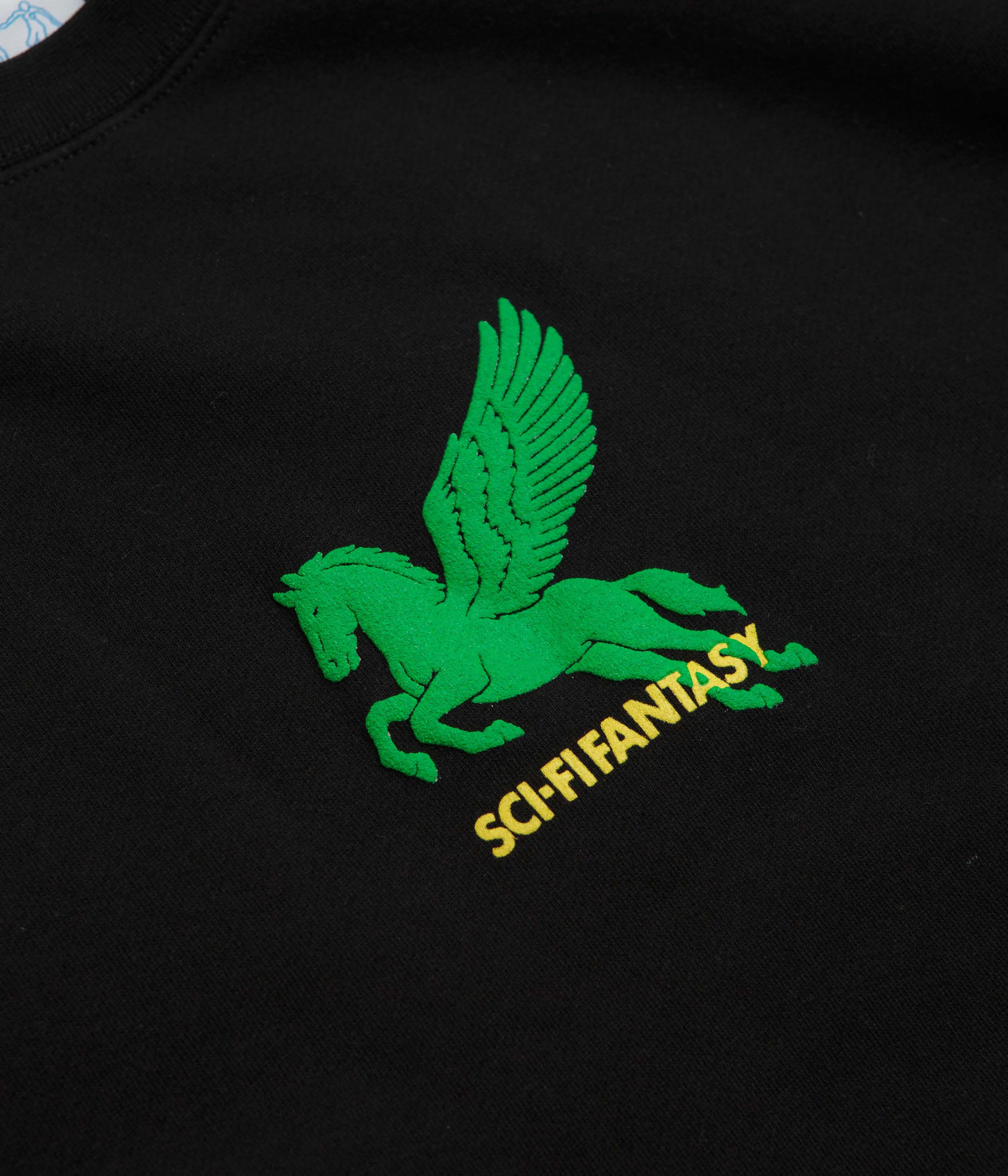 Sci-Fi Fantasy Pegasus Crewneck Sweatshirt - Black