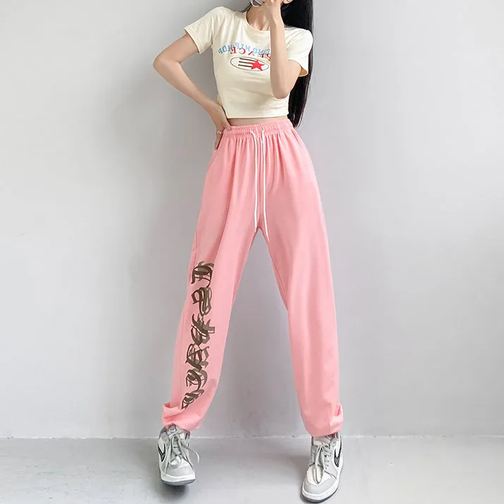 Set Short Sleeve Top Straight Leg Trousers