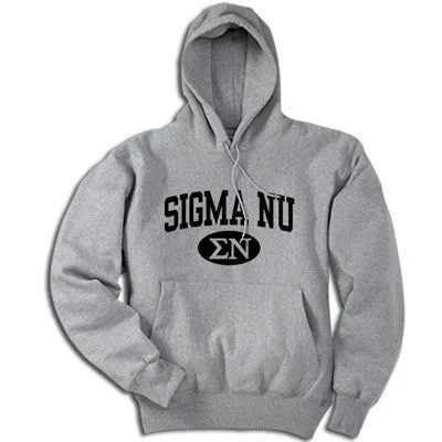 Sigma Nu Hoodie, Printed Vertical Arc Design - G185 - CAD