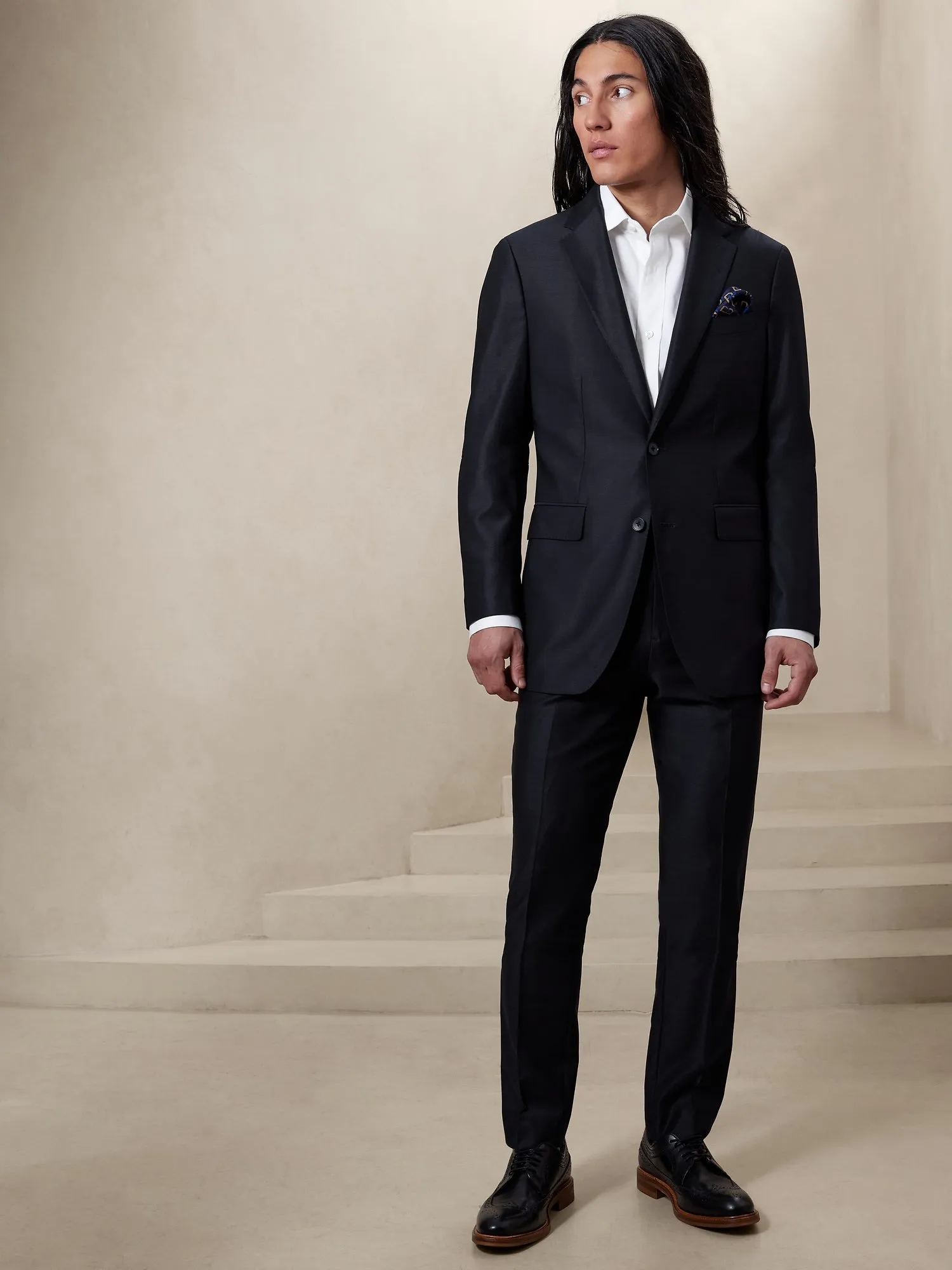 Signature Italian Hopsack Suit Blazer