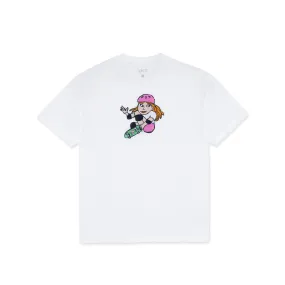 Skater Skating on a Skateboard Tee (White)