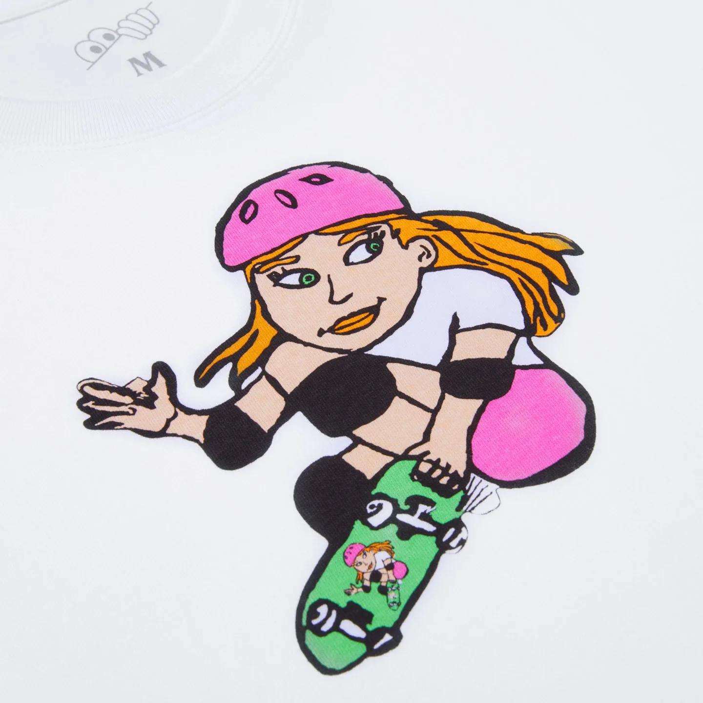 Skater Skating on a Skateboard Tee (White)