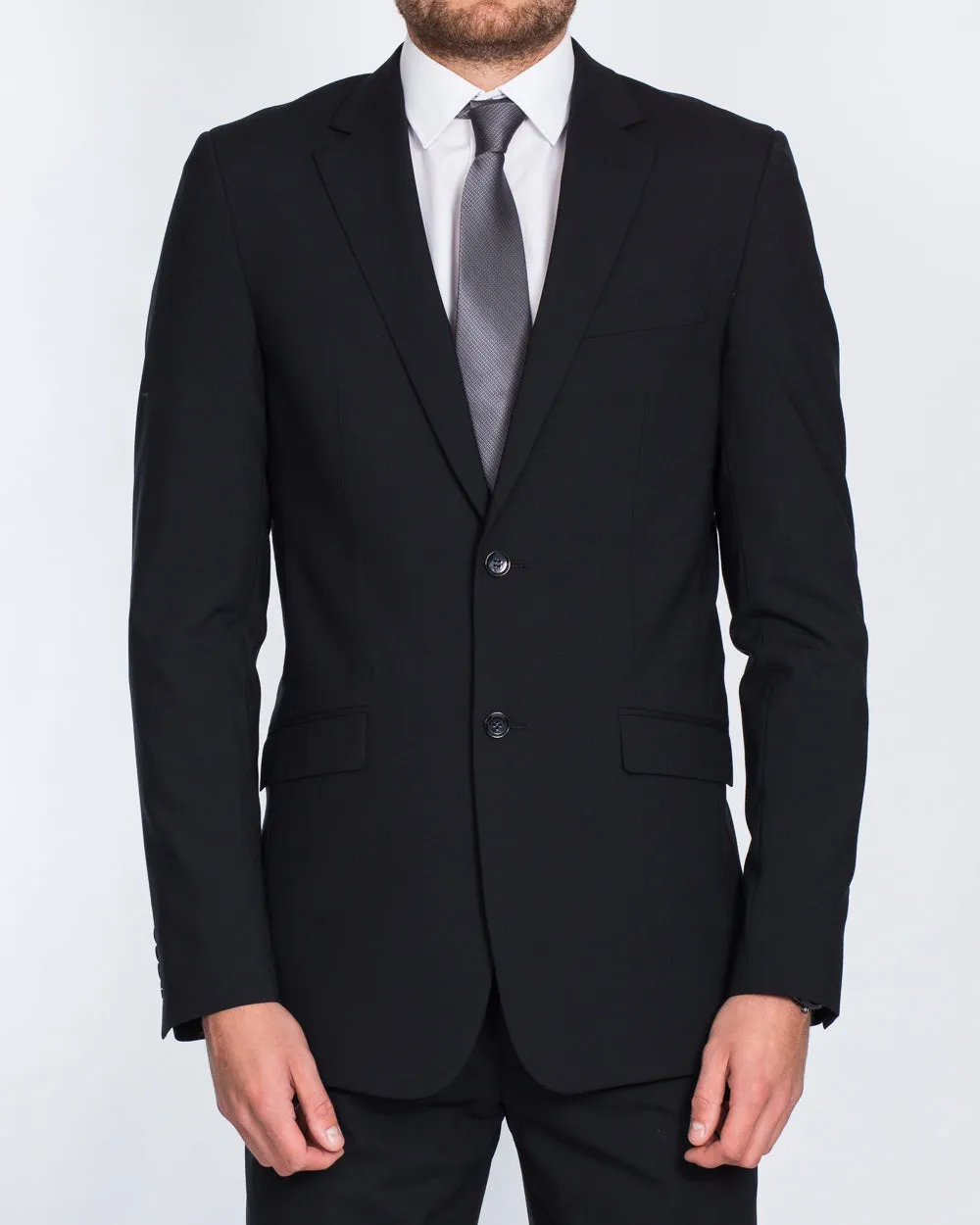 Skopes Regular Fit Wool Tall Suit (black)