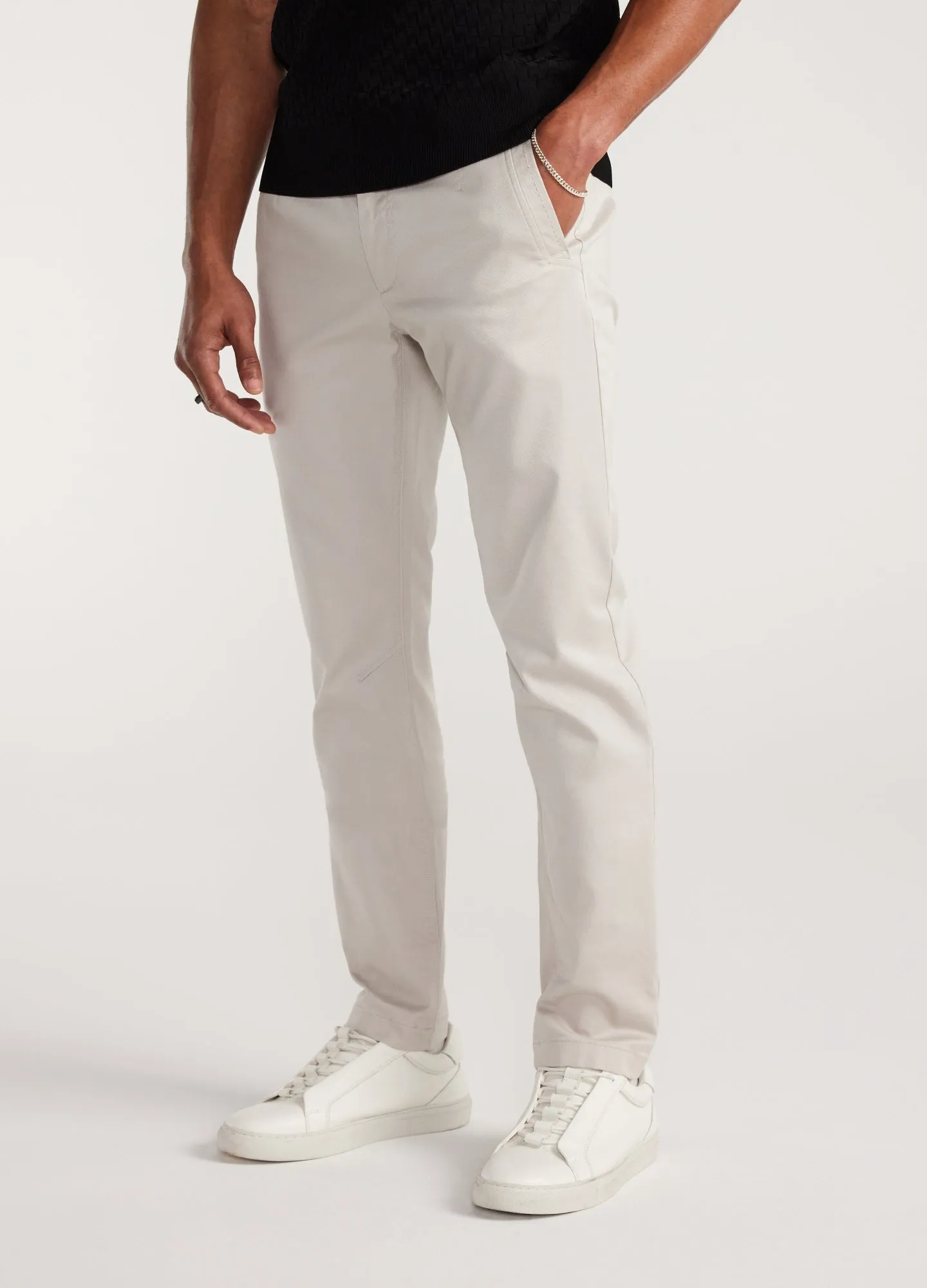 Slim Fit Cotton Stretch Chinos Stone