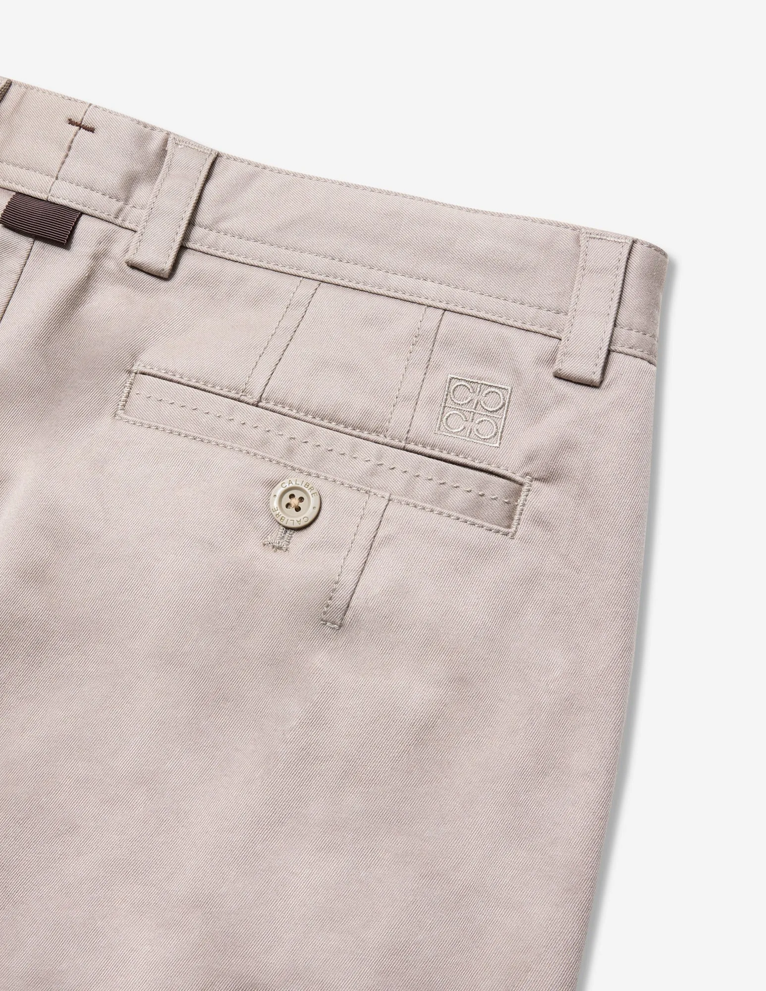 Slim Fit Cotton Stretch Chinos Stone