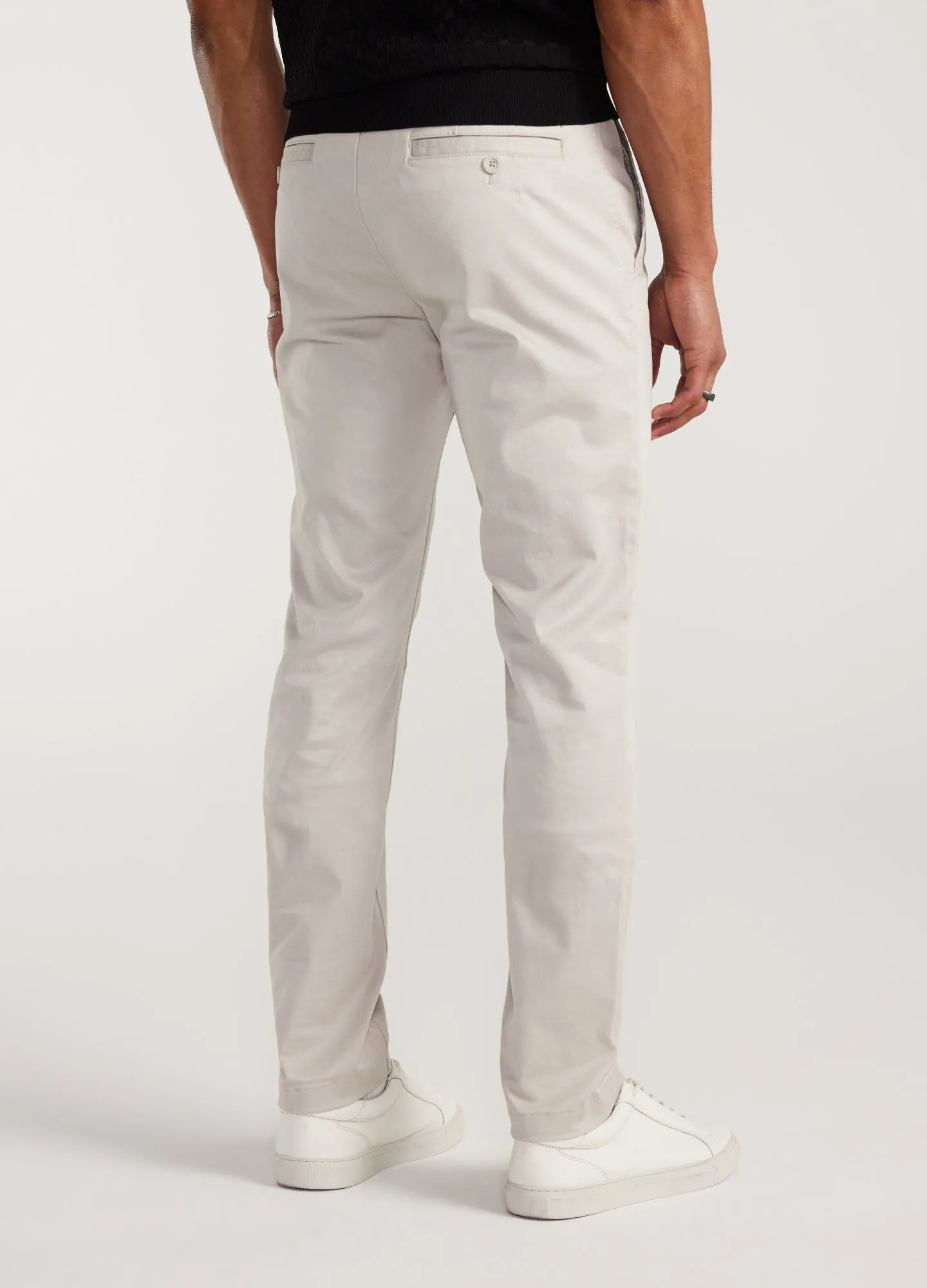 Slim Fit Cotton Stretch Chinos Stone