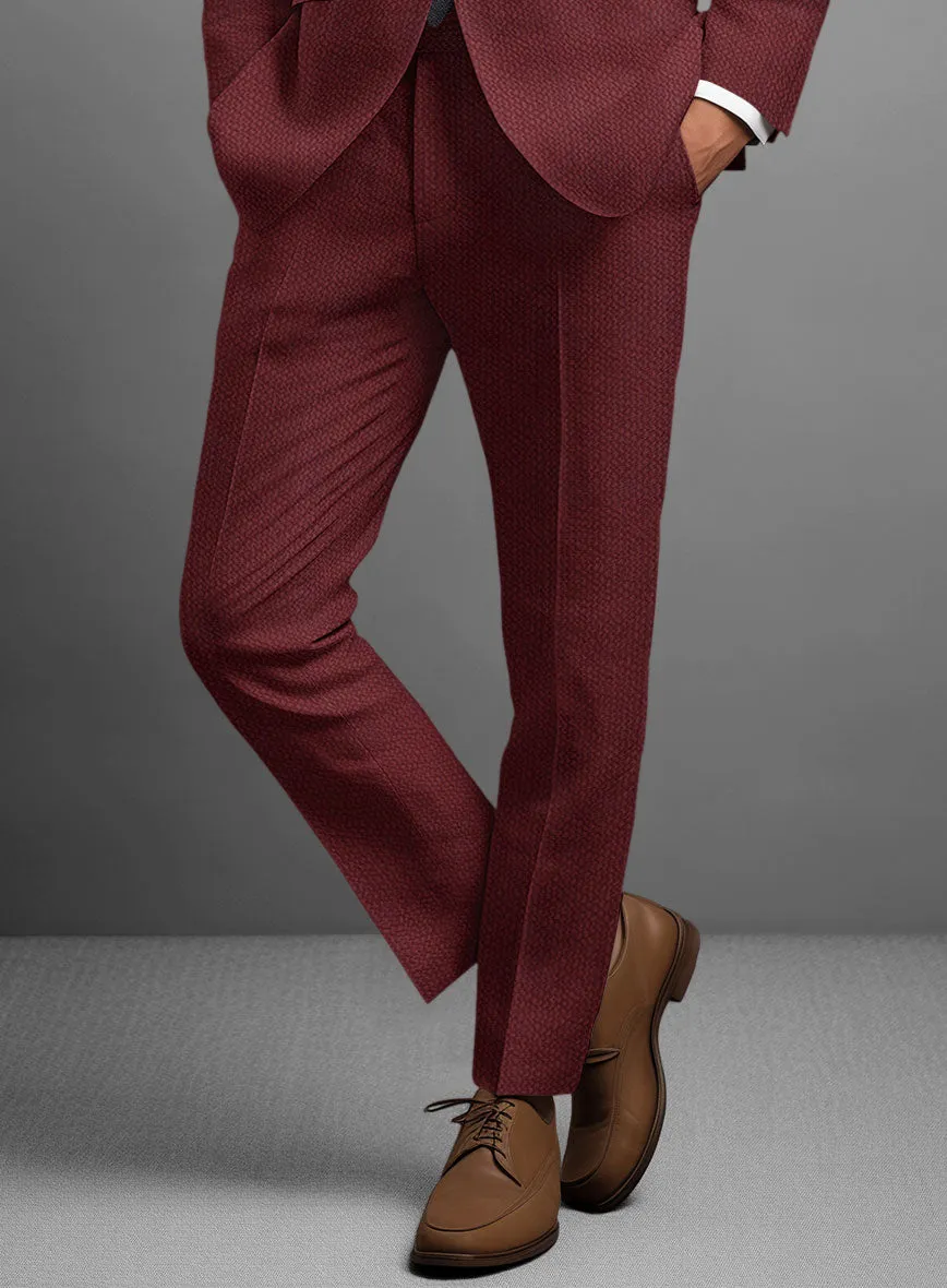 Solbiati Maroon Seersucker Pants