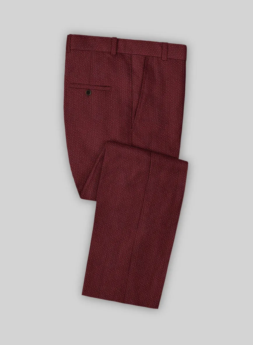 Solbiati Maroon Seersucker Pants