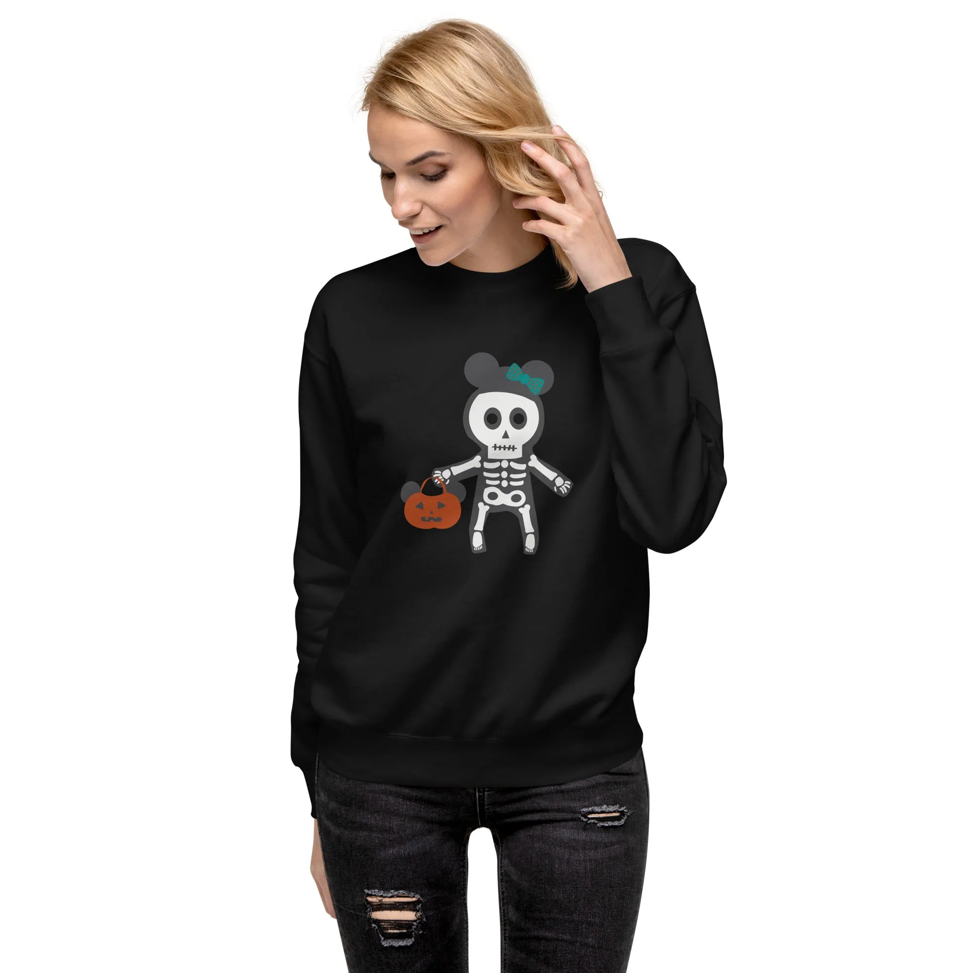 Spooky Silly Skeleton Unisex Premium Sweatshirt