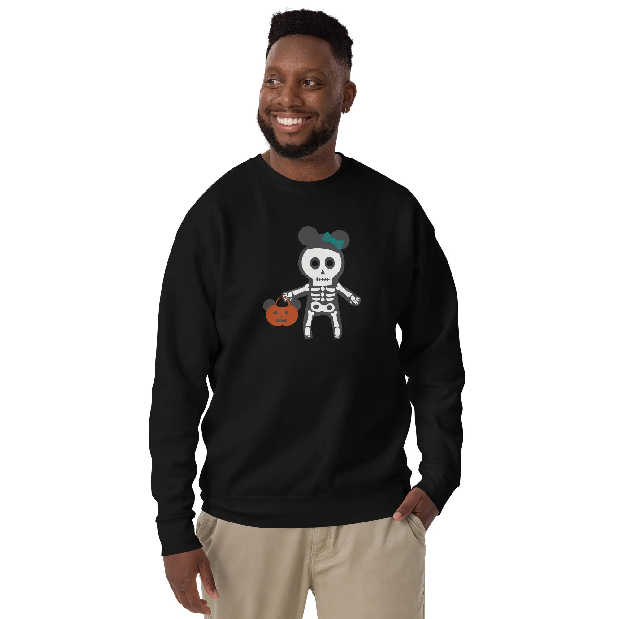 Spooky Silly Skeleton Unisex Premium Sweatshirt