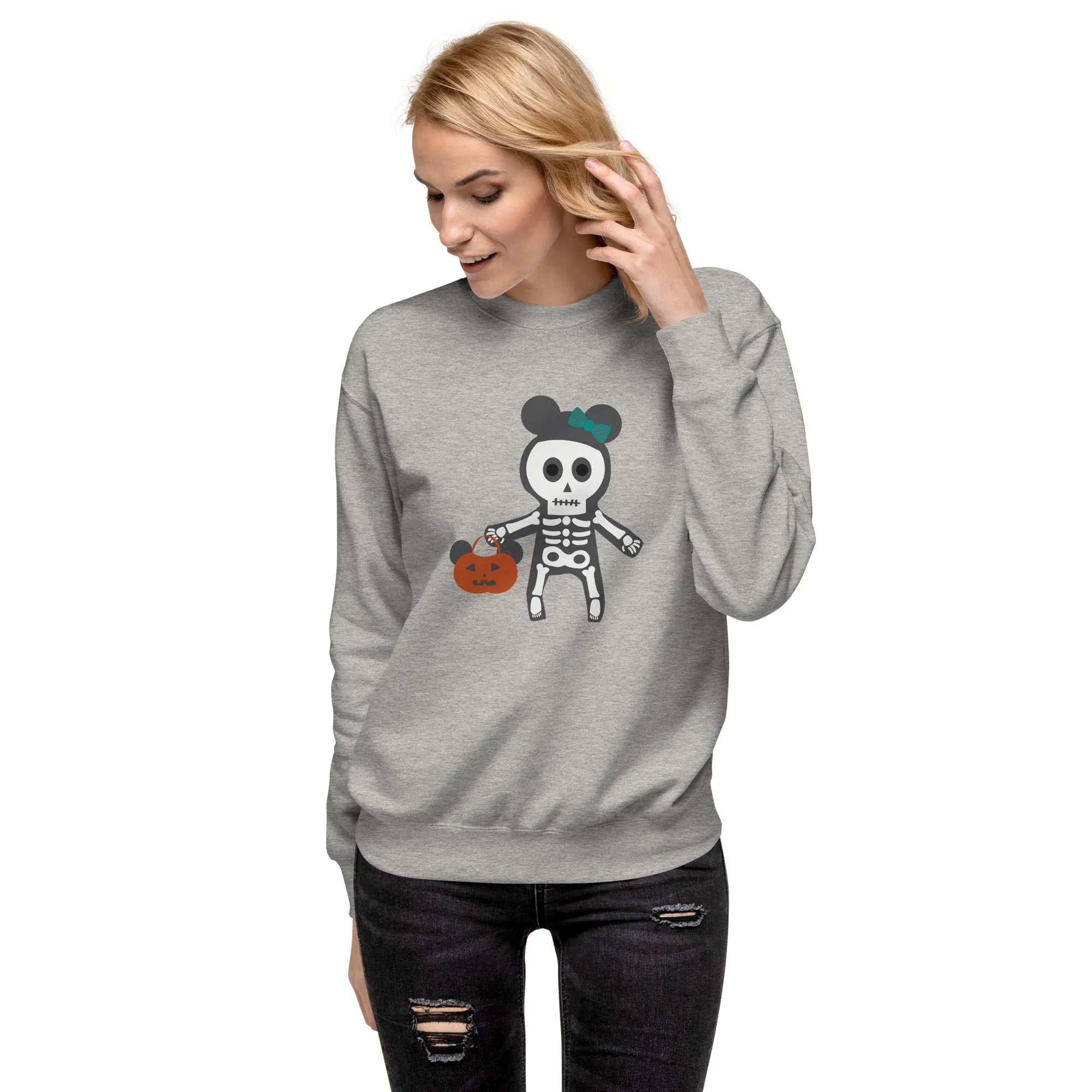 Spooky Silly Skeleton Unisex Premium Sweatshirt