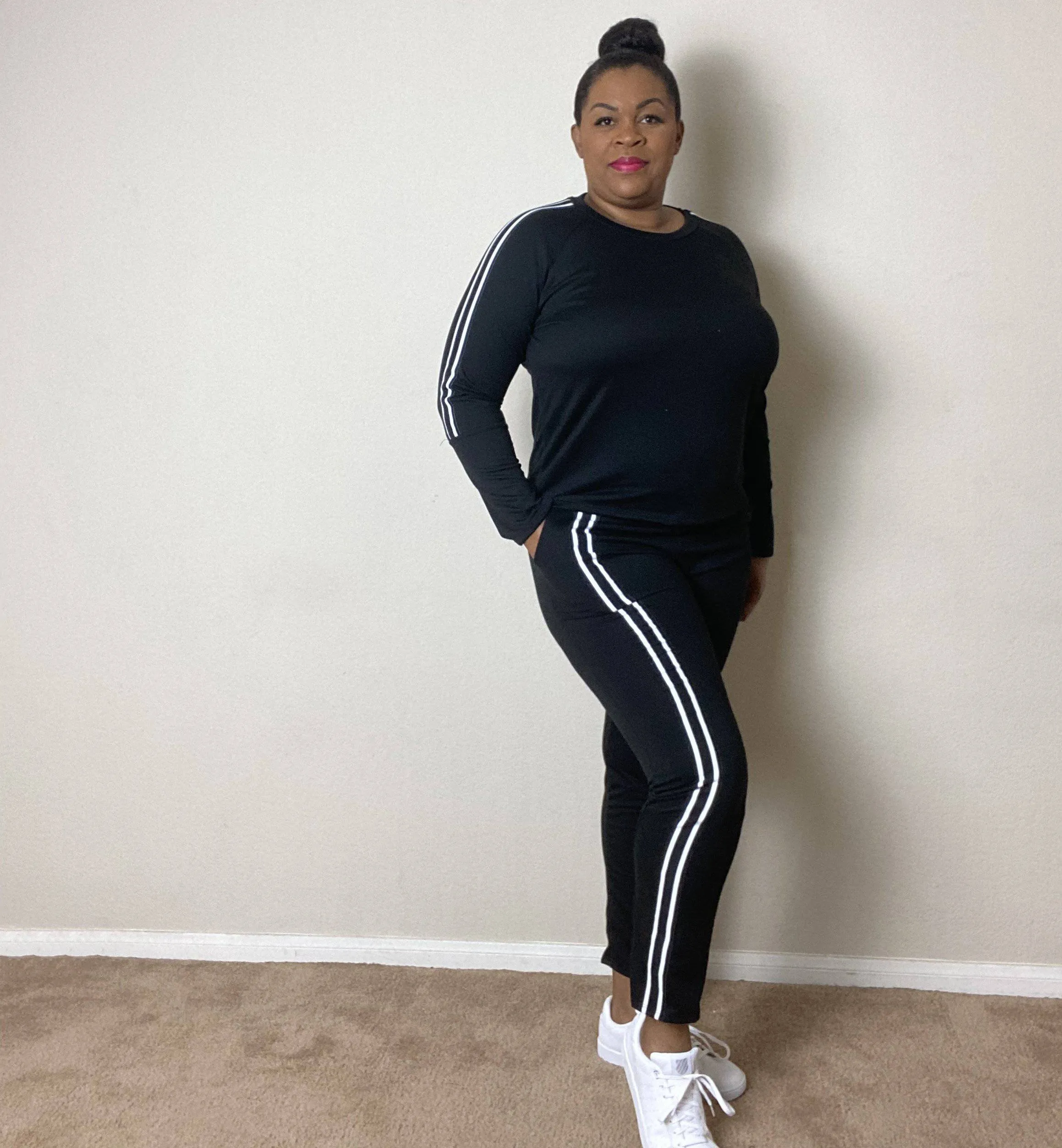 Sporty Stripes Plus Size Sets