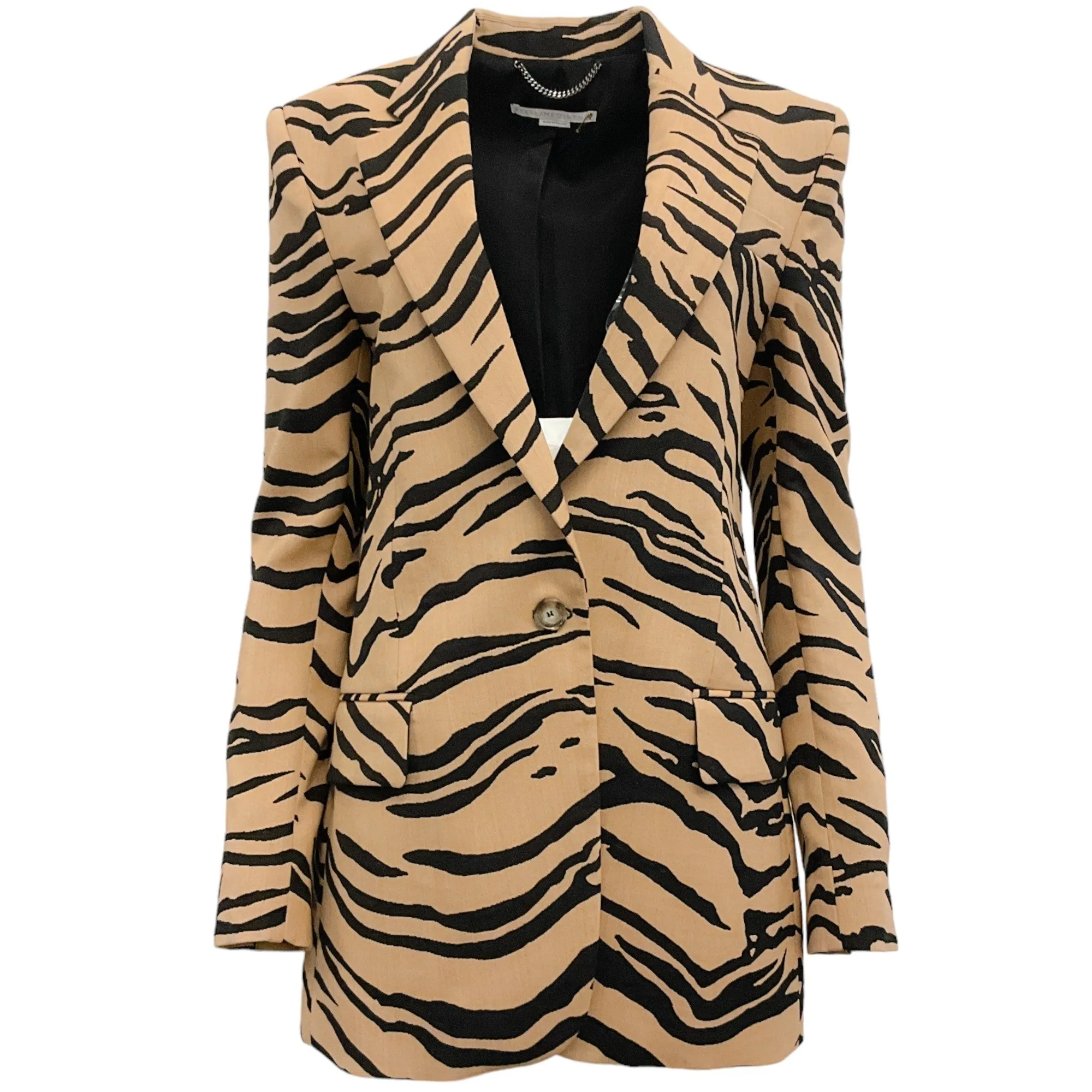 Stella McCartney Tan / Black Tiger Print Blazer