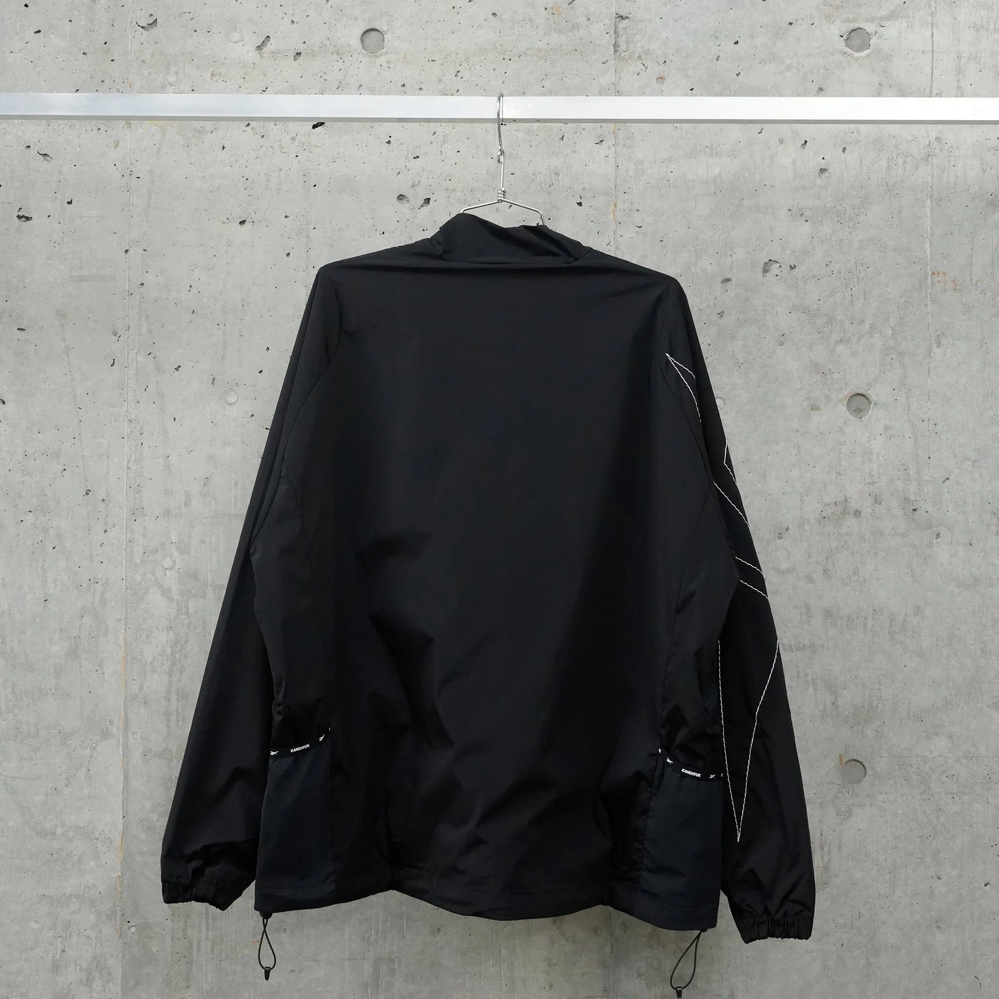 STITCHED LOGO TRACK JACKET / DARK GREY