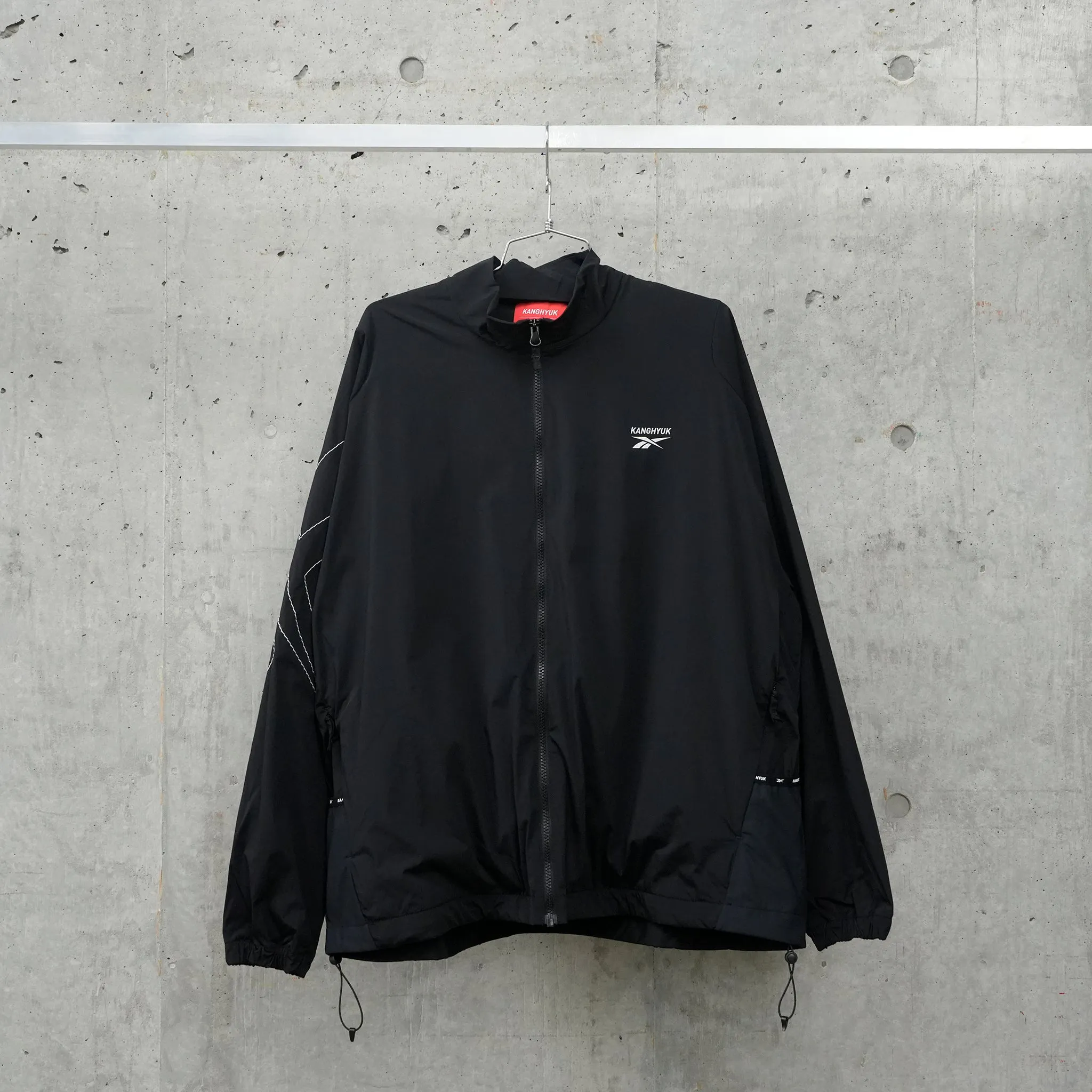 STITCHED LOGO TRACK JACKET / DARK GREY