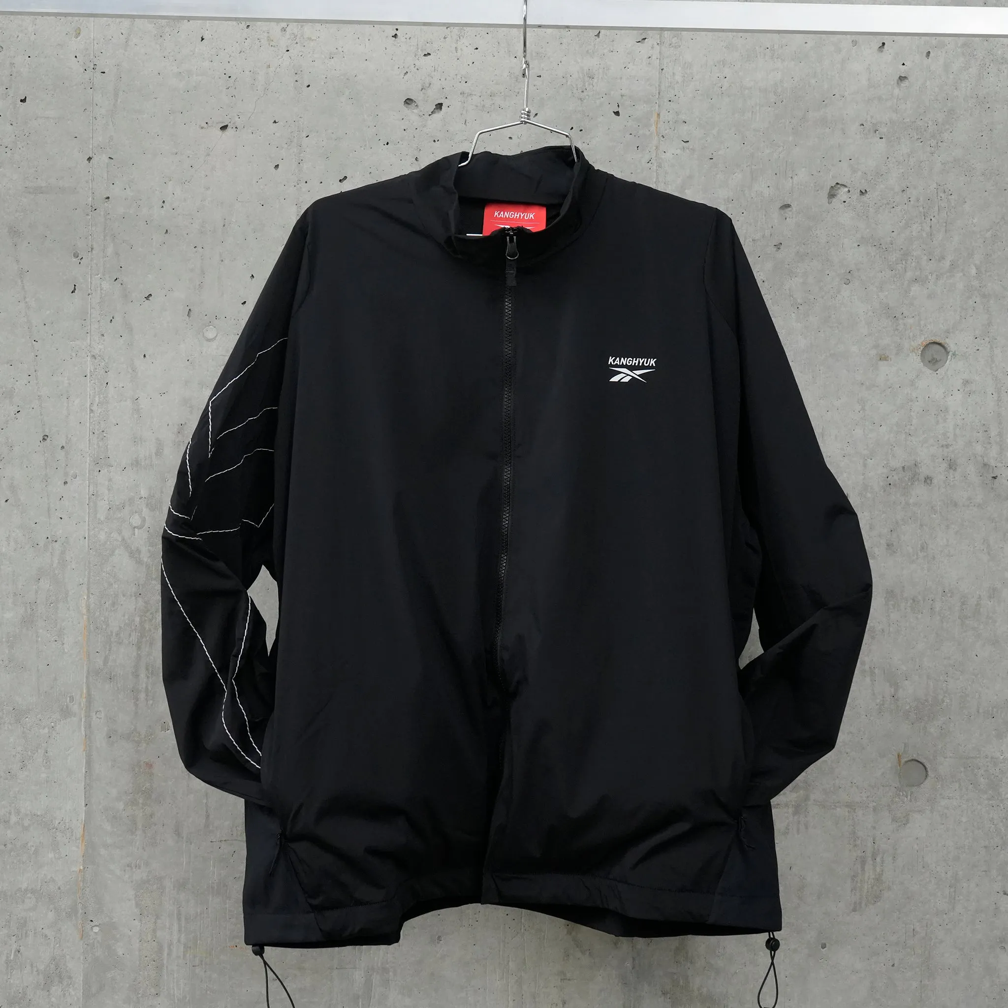 STITCHED LOGO TRACK JACKET / DARK GREY