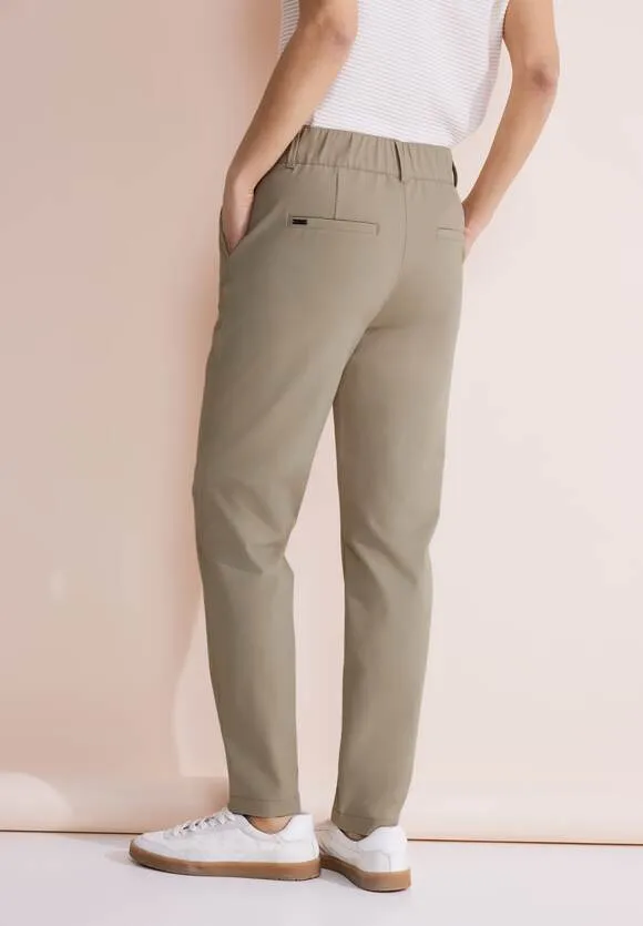 Street One Techno Stretch Chino trousers 30" in Navy or Sand  377451