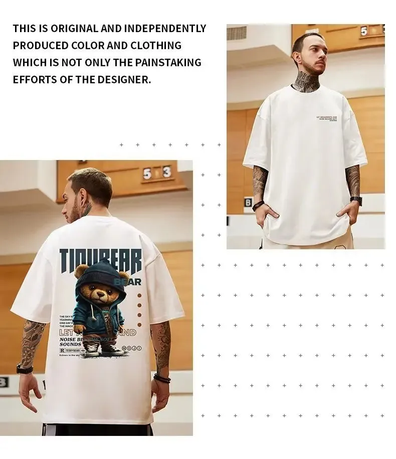 Summer Casual Loose T-shirt Men's Half Sleeve Cotton