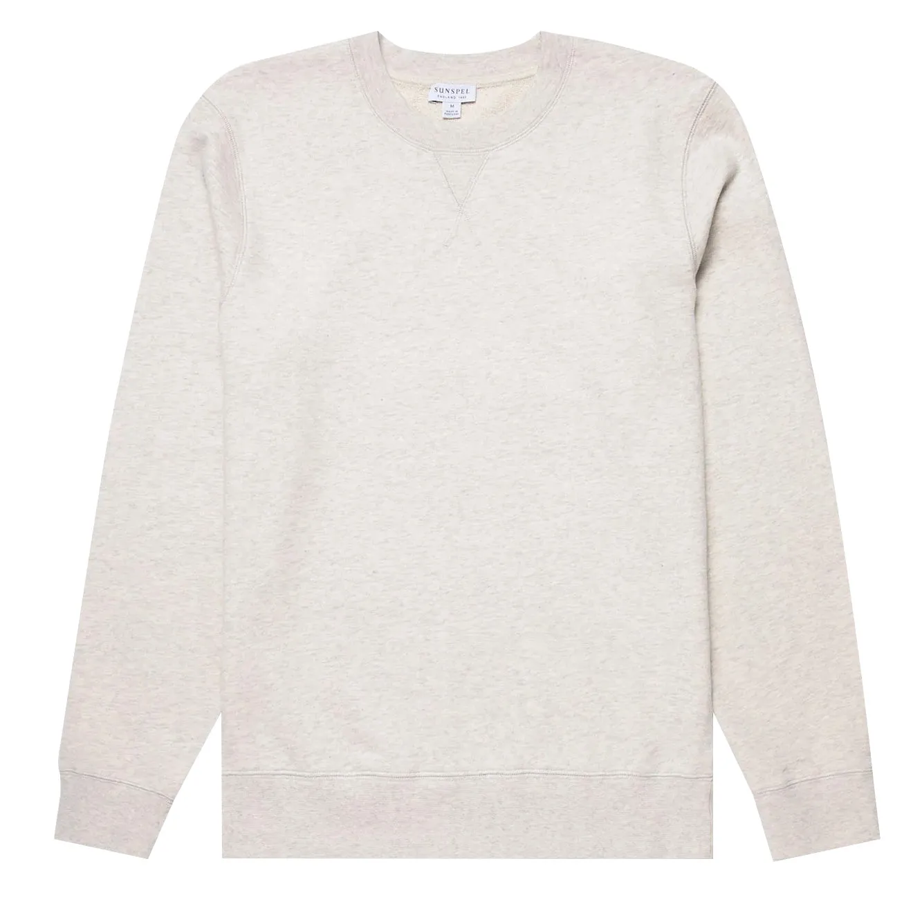 Sunspel Loopback Sweatshirt Archive White Melange