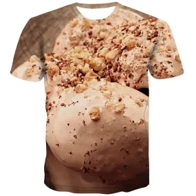 Sweet T shirts Men Gourmet T-shirts Graphic Icecream Tshirts Cool Colourful Tshirts Novelty