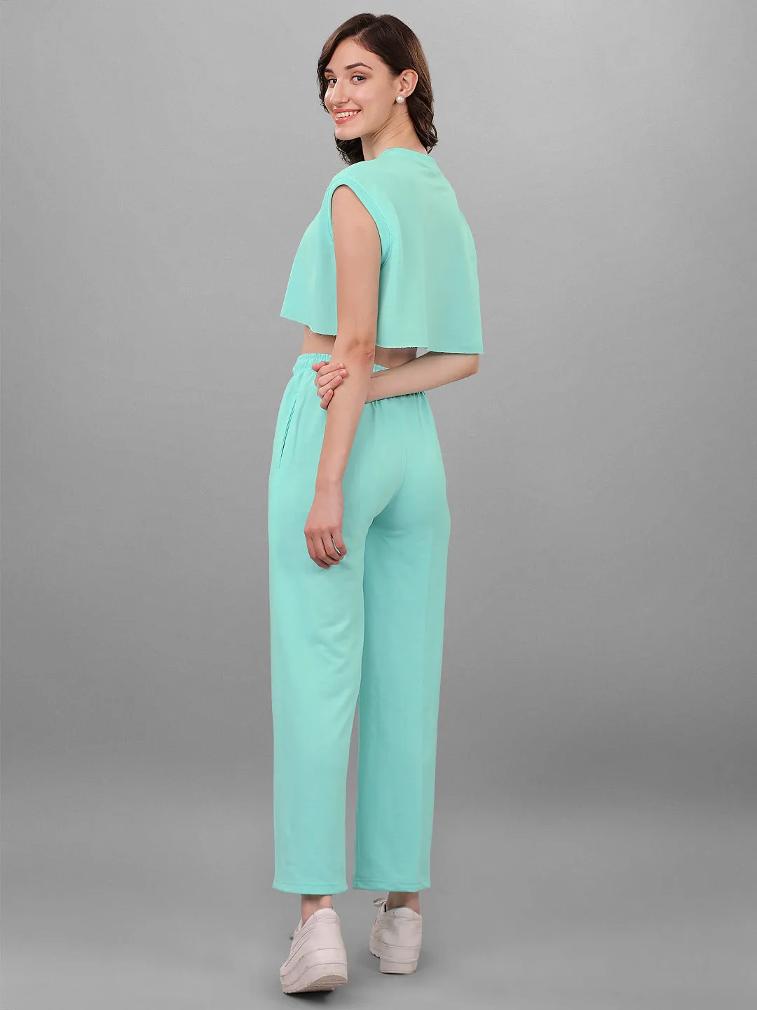 SXV Mintgreen Trouser with Crop Top Coords Set