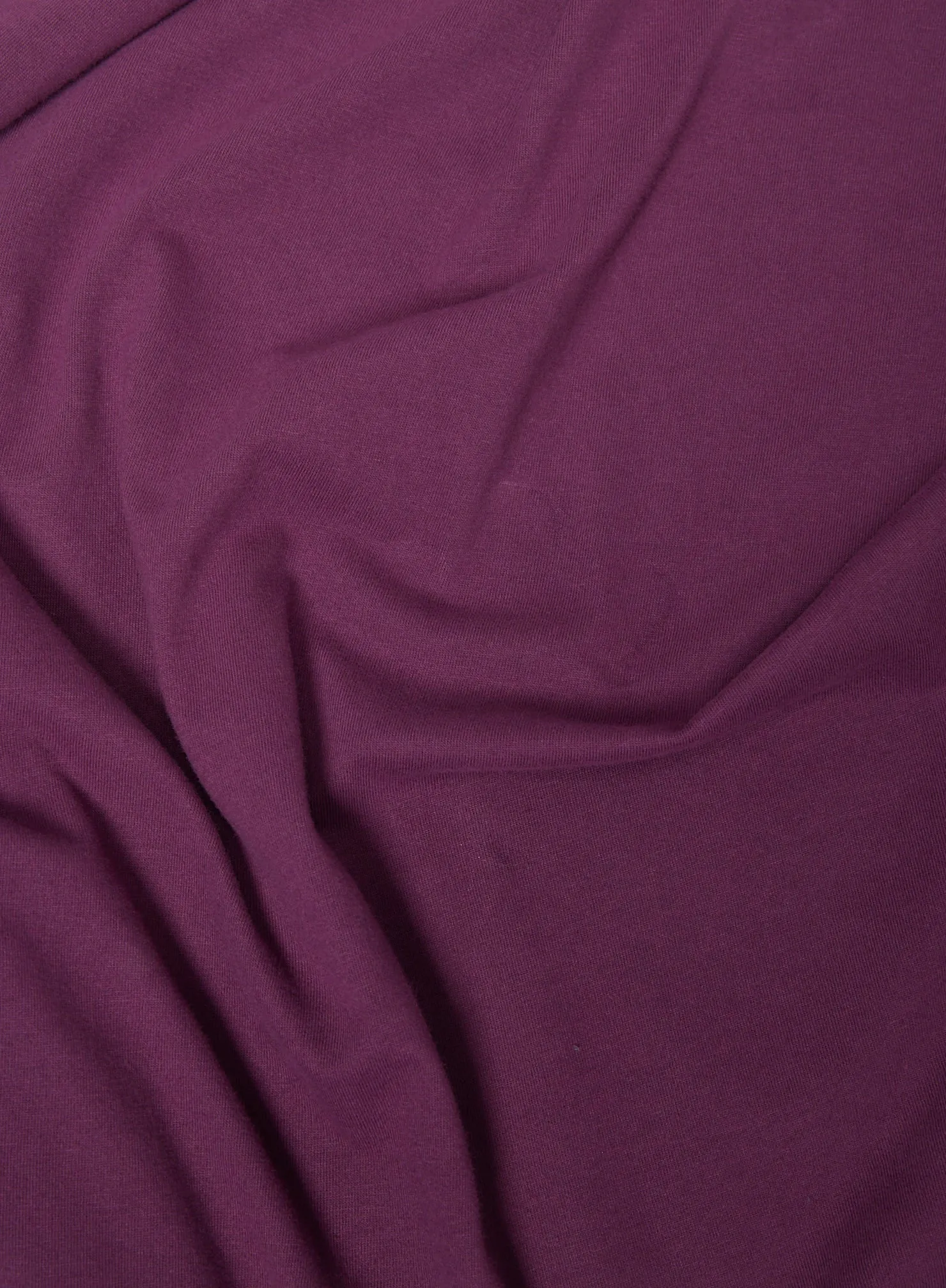 T-shirt Aubergine Col Rond Manches Courtes en Coton organique et Coton recyclé