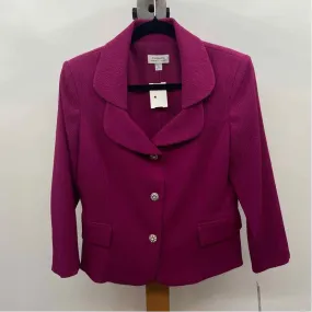 Tahari Women's Size M Magenta Textured Jacket