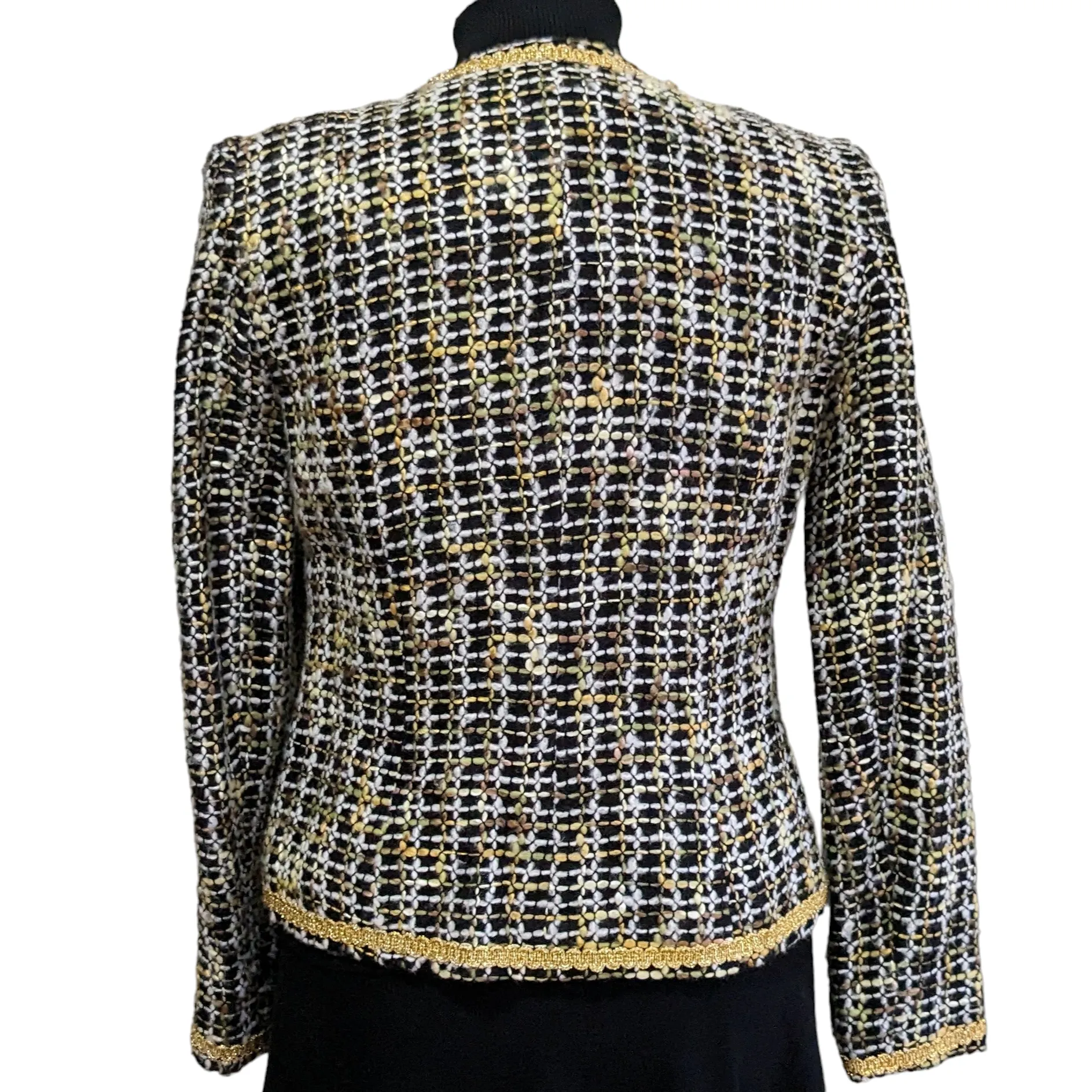 Tara Ryan Tweed Open Blazer Size 8