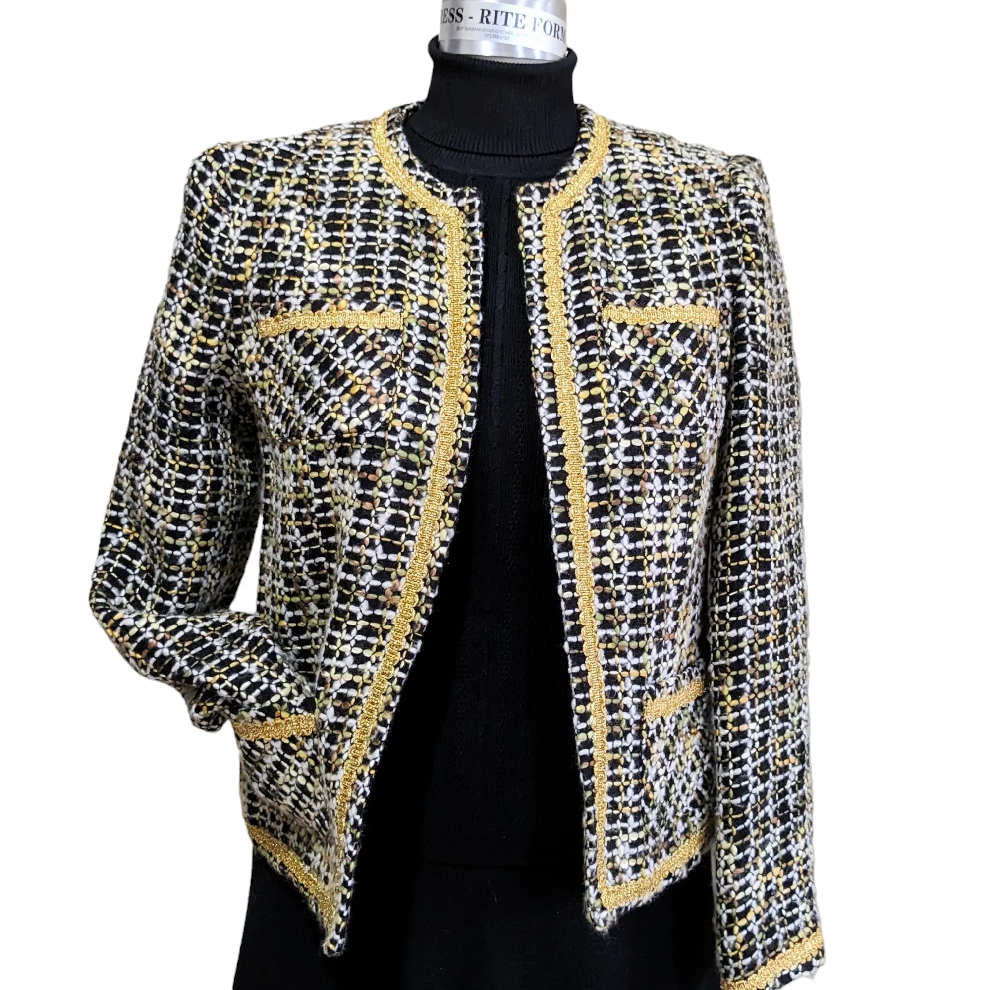 Tara Ryan Tweed Open Blazer Size 8