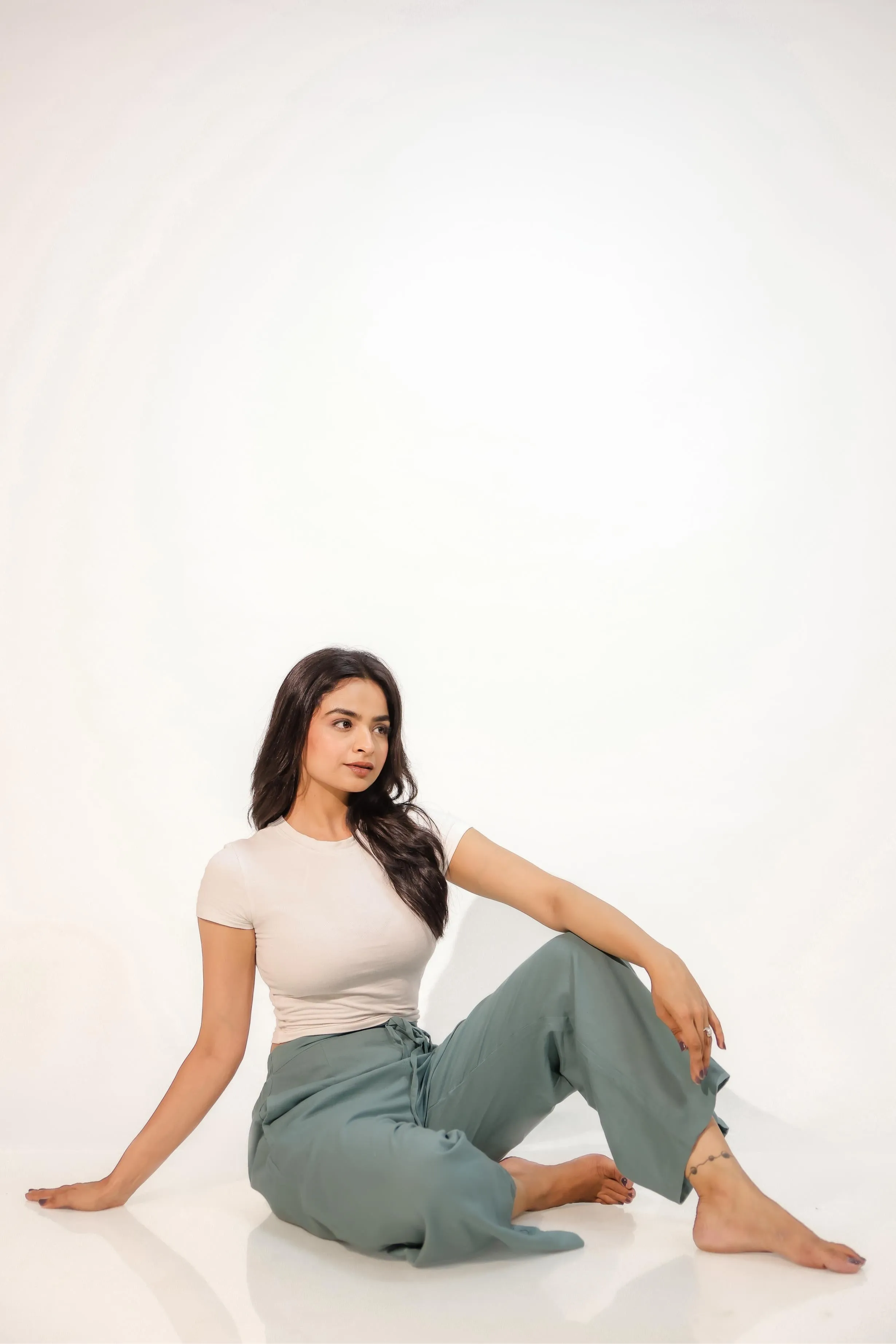 Teal Green Women's Plazzo Trousers