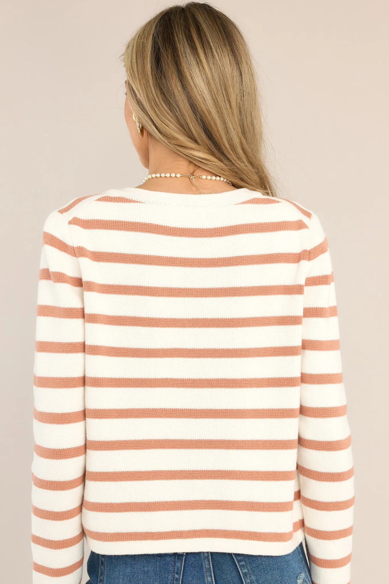 The Time Is Right Papaya Stripe Cardigan