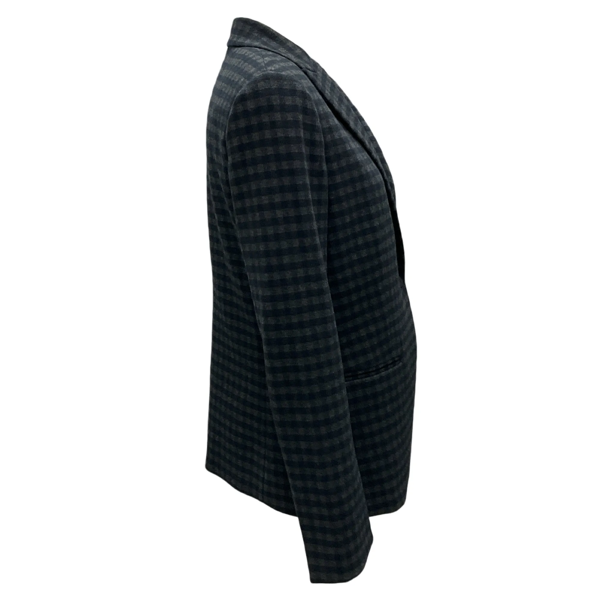 Theory Navy Blue / Charcoal Grey Staple Gingham Blazer