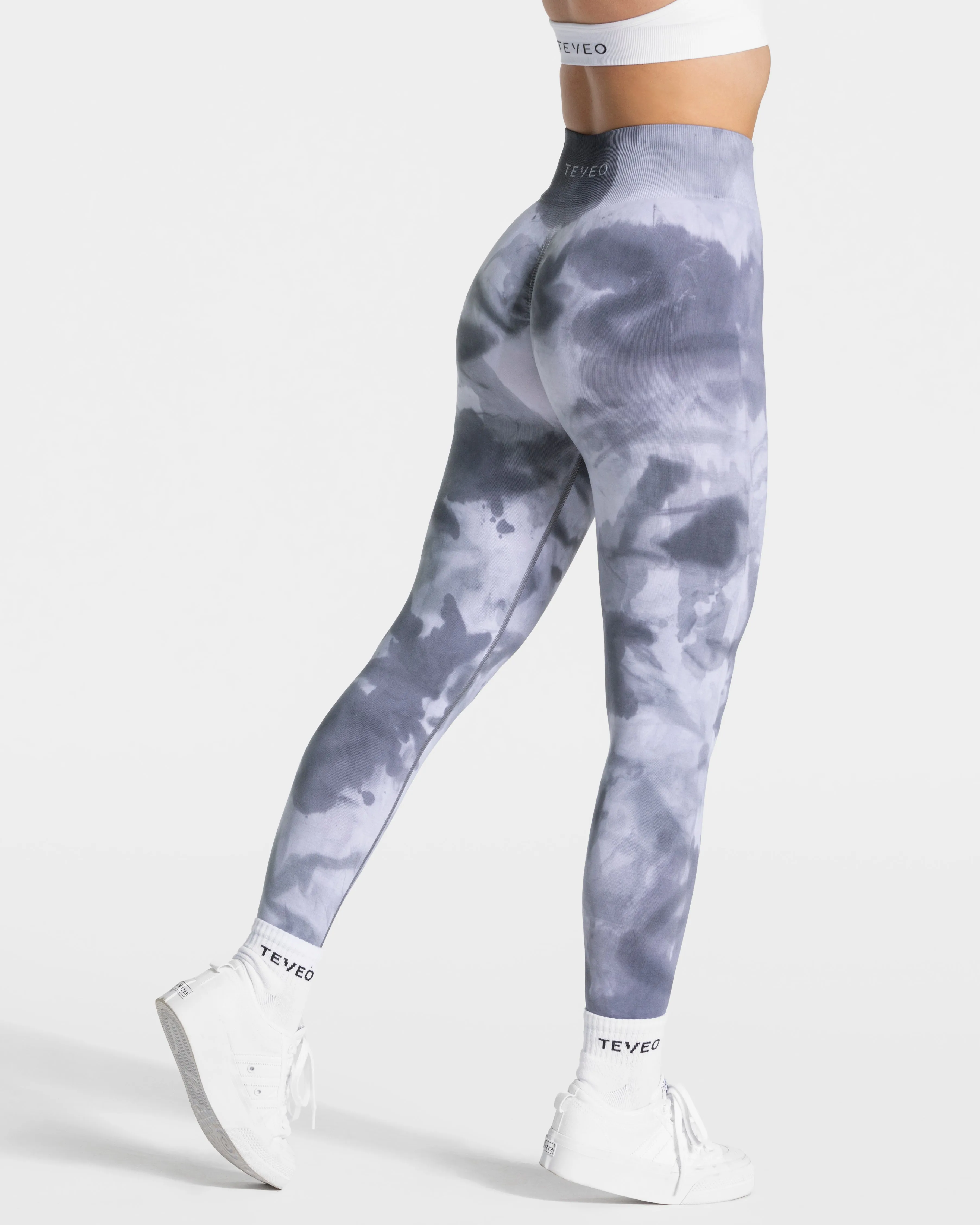 Tie Dye Scrunch Leggings "Stormy"