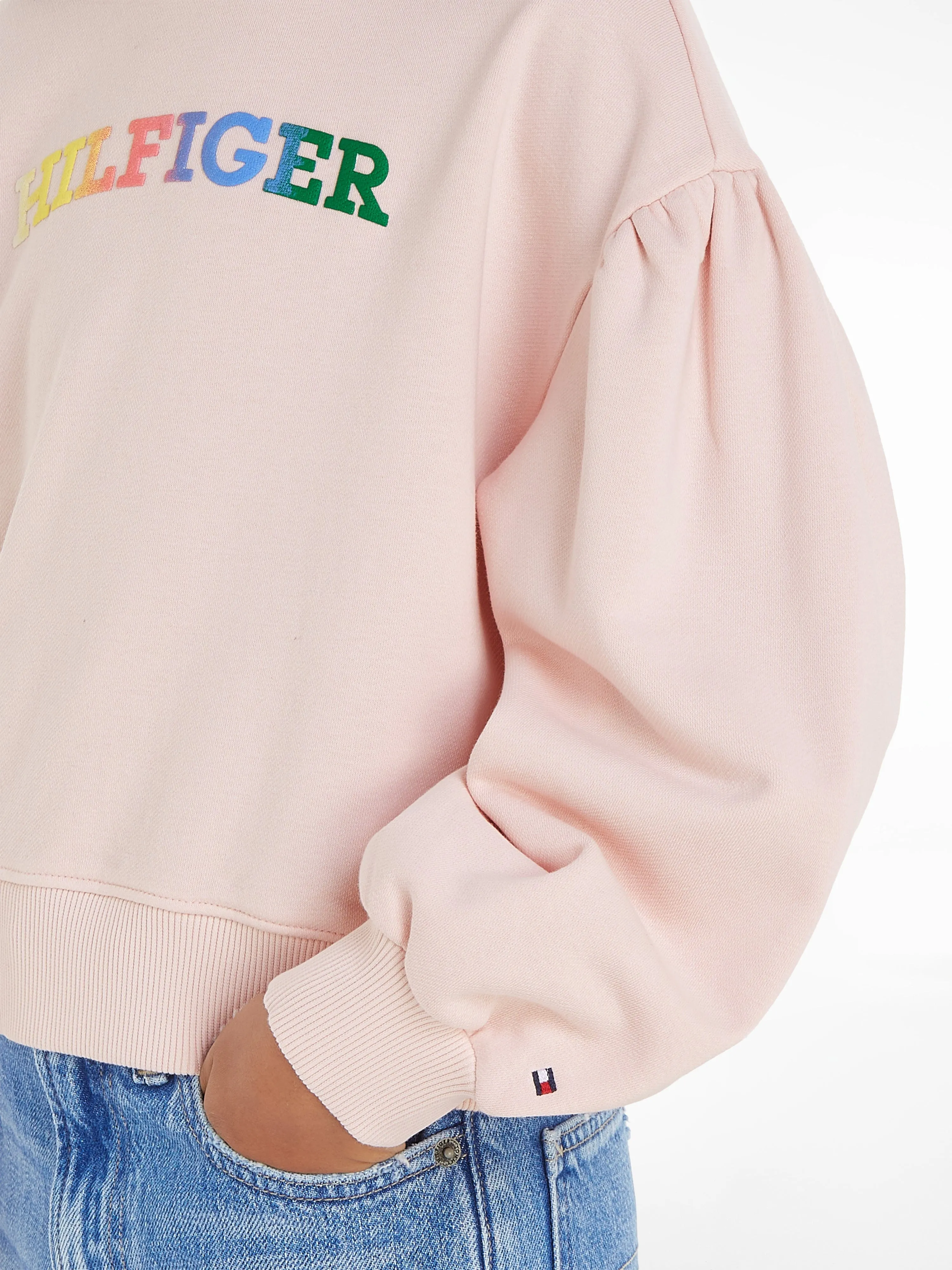 Tommy Hilfiger Girls Monotype Sweatshirt in Pink