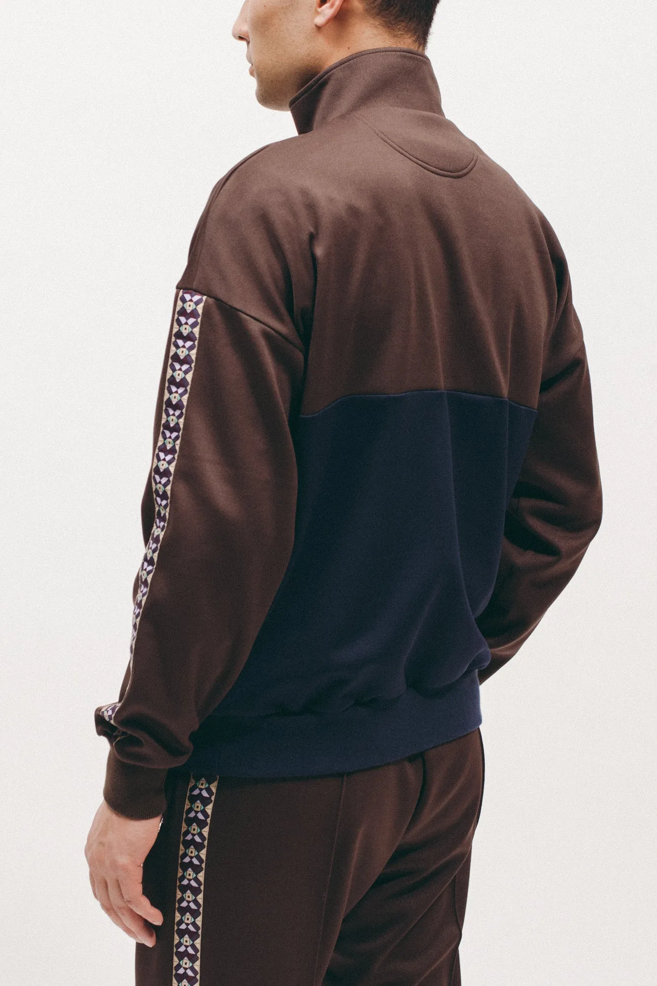 Track Jacket - Brown/Navy