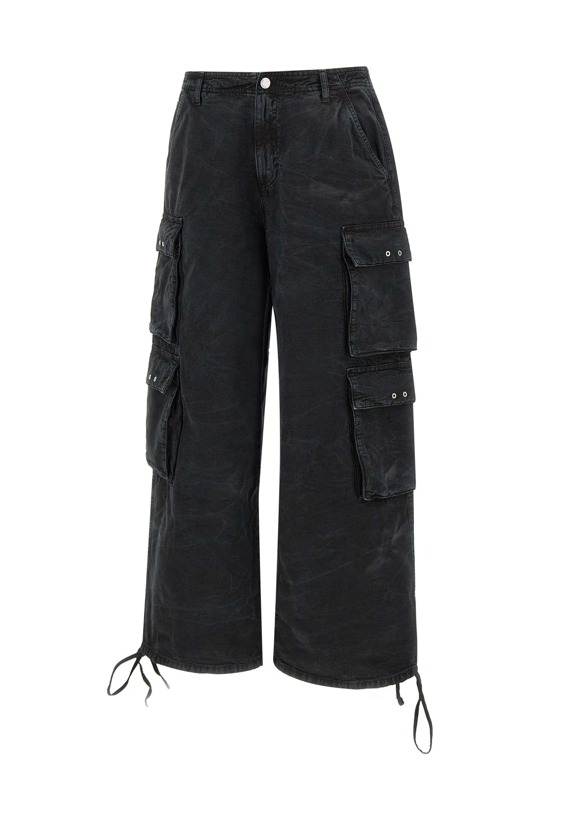 Trianon Black Cotton Denim Trousers