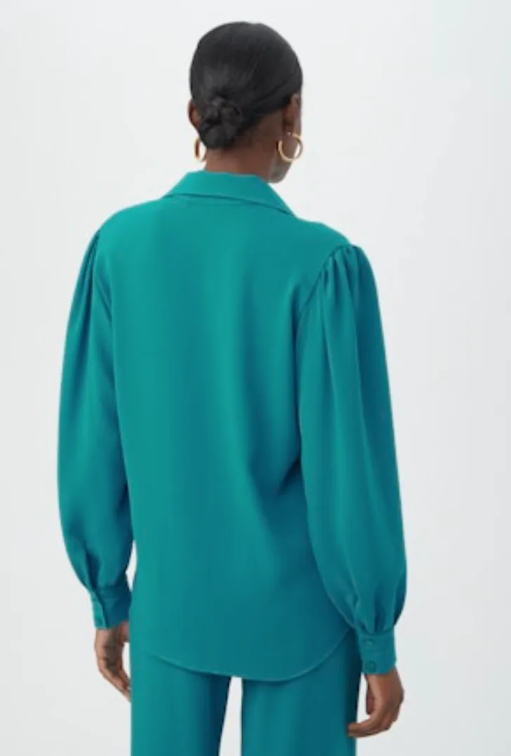 Trina Turk Anuka Dolman Shirt Turkana Teal