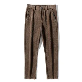 UK Thickened  Corduroy Men Business Trousers