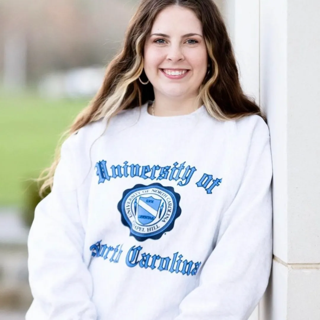 UNC Vintage Crewneck Sweatshirt - Reverse Weave with Seal