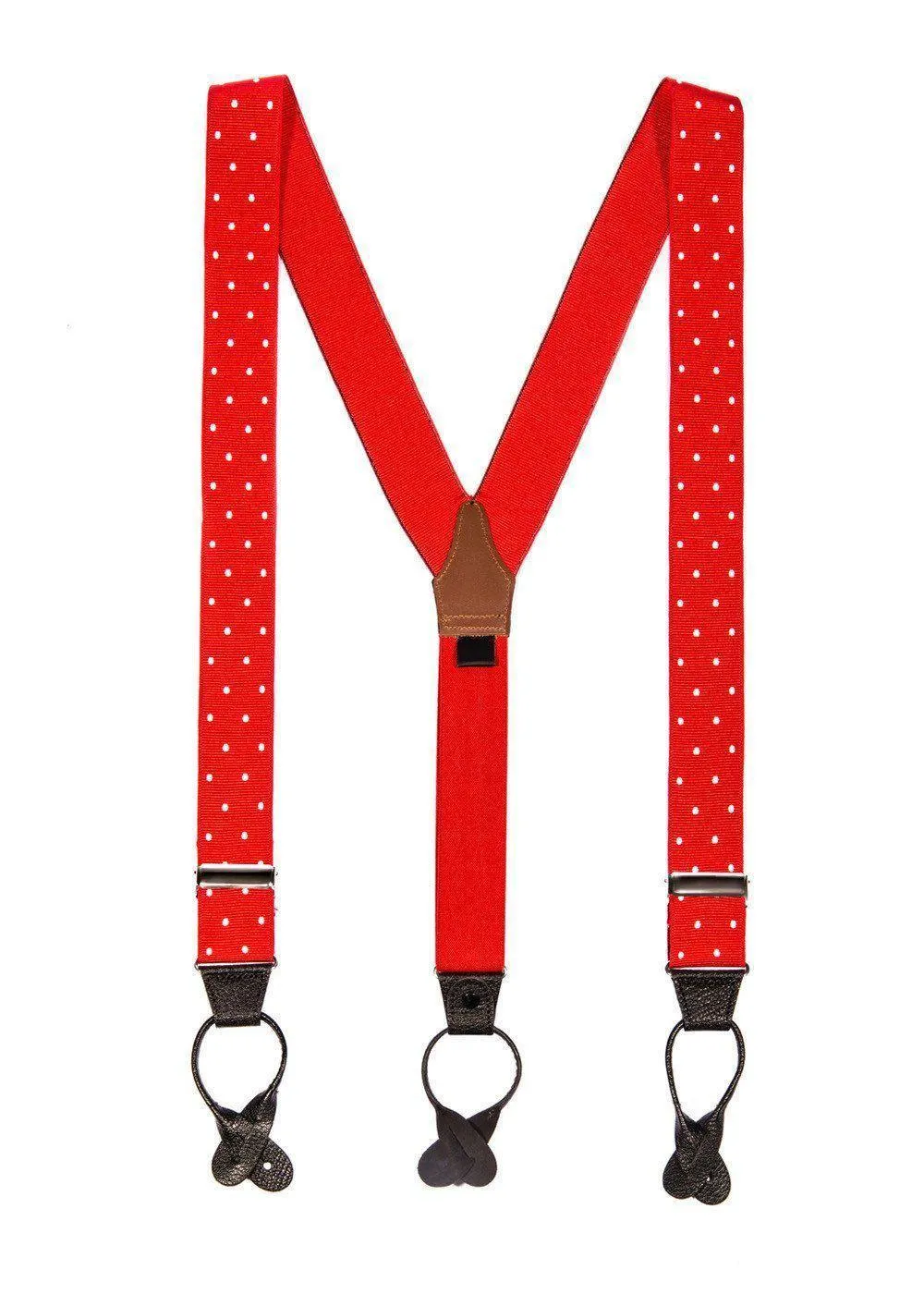 Very Cherry - Spotted Red & White Suspenders