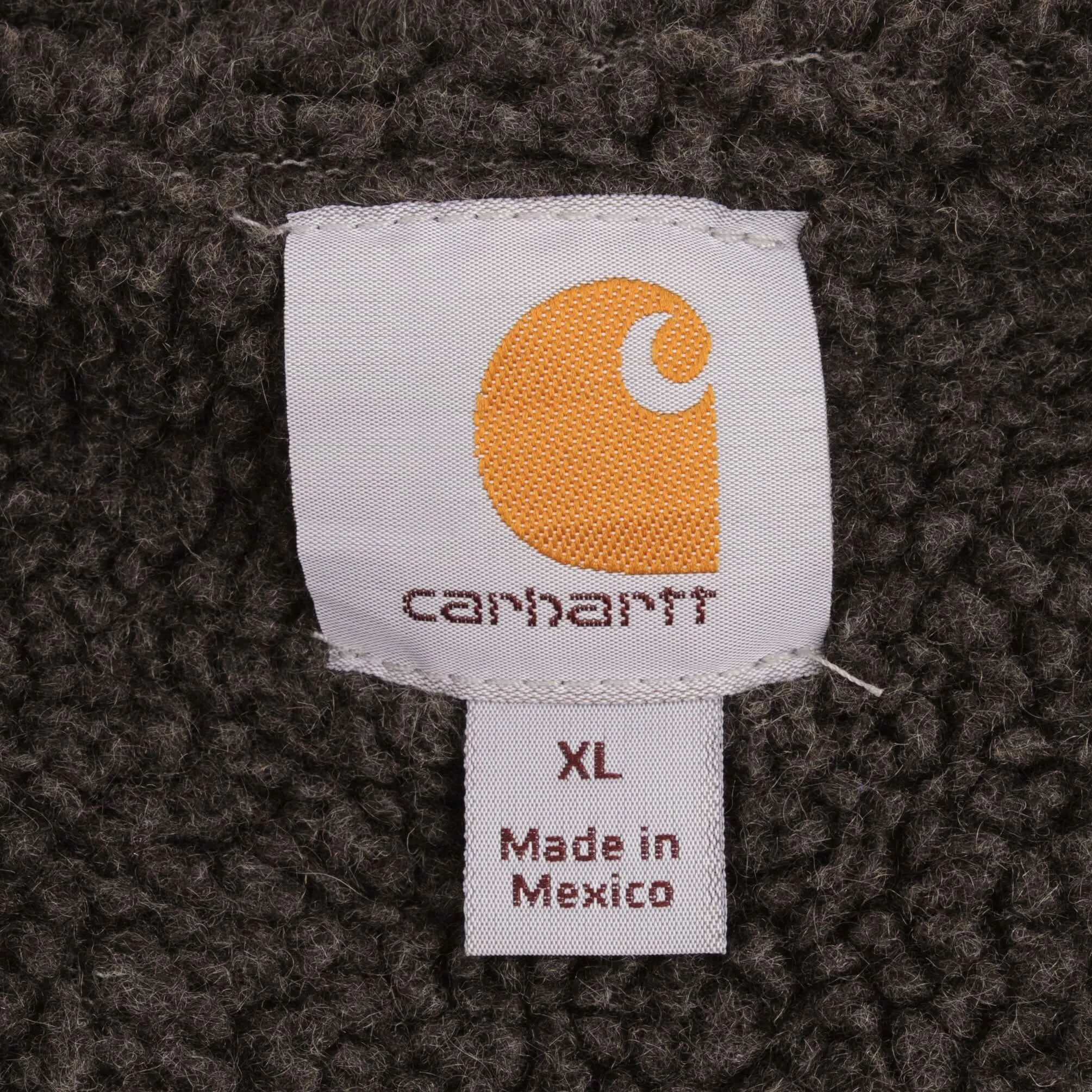 VINTAGE CARHARTT HEAVYWEIGHT SHERPA LINED FULL ZIP NAVY HOODIE SWEATSHIRT SZE XL