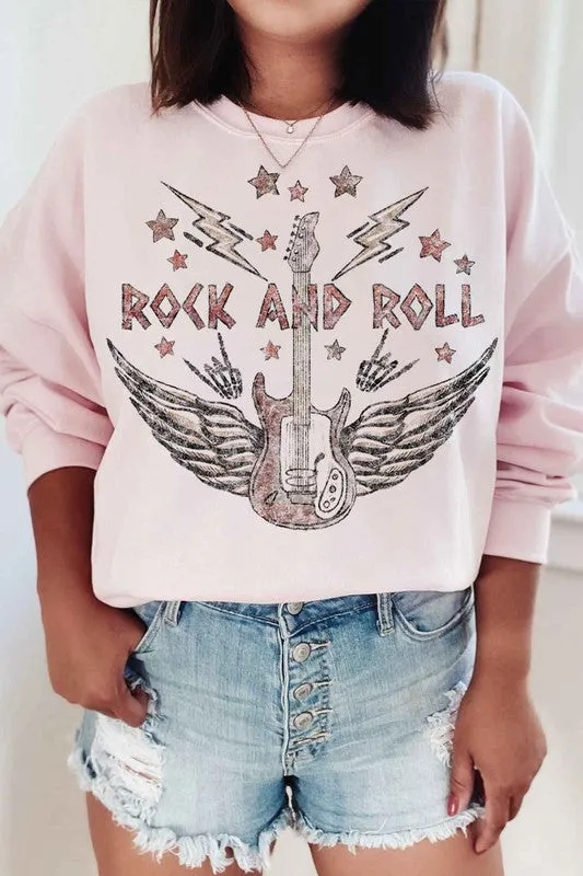 VINTAGE ROCK AND ROLL PLUS SIZE SWEATSHIRT