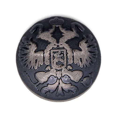 Winged Crest Antique Silver Blazer Button (Made in Germany)