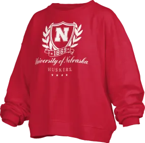 Women's Nebraska Huskers Big Aug Fleece Sweatshirt