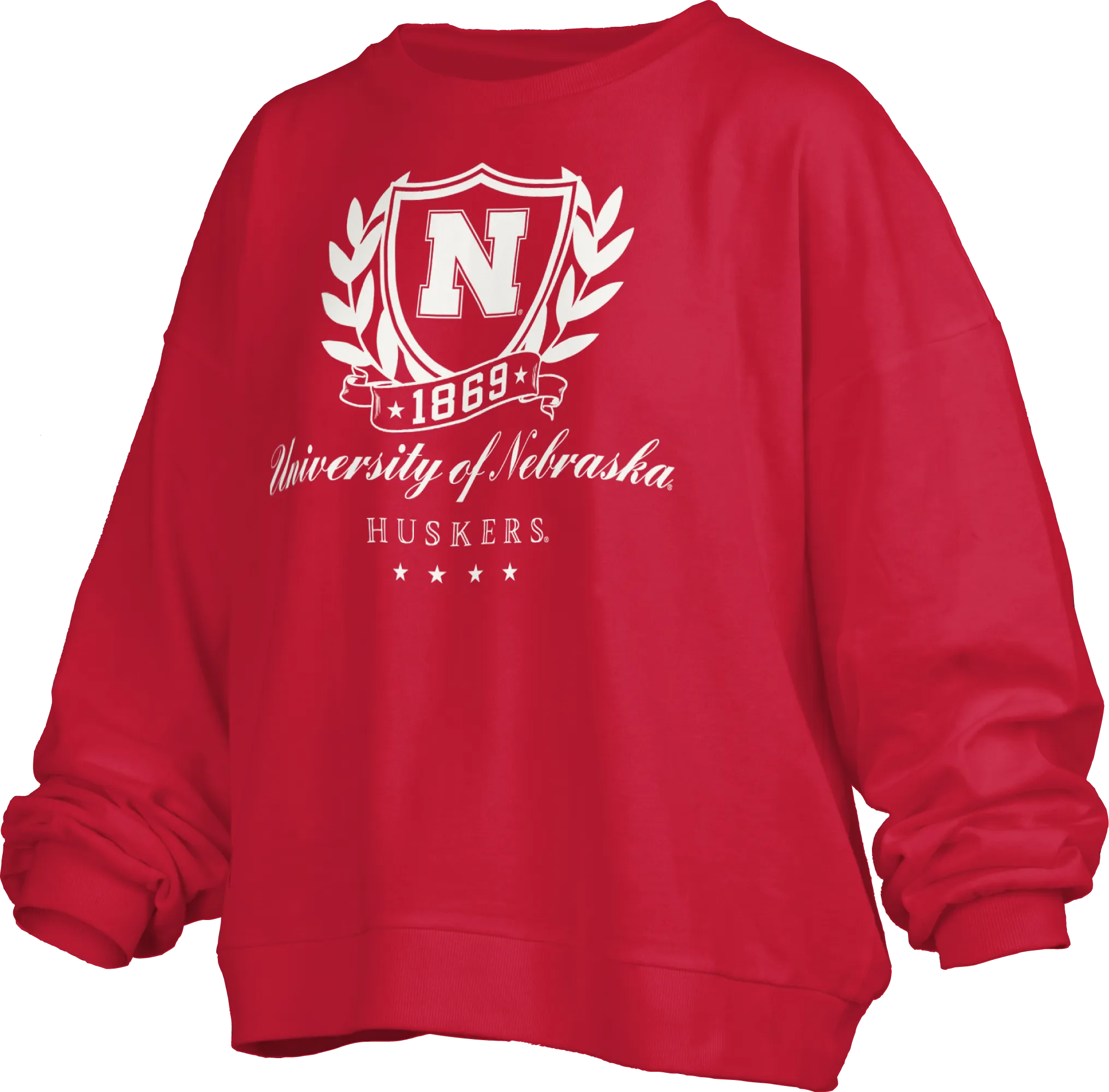 Women's Nebraska Huskers Big Aug Fleece Sweatshirt