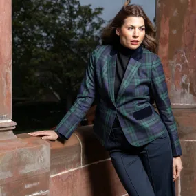 Womens Tartan Blazer - Black Watch